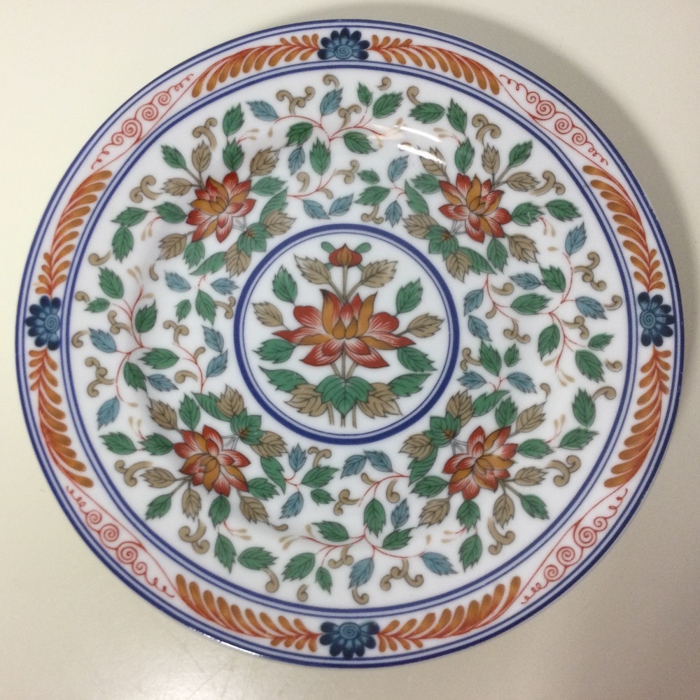 Set of 4 Georges Briard Imari Blossoms salad/dessert plates 7.5”